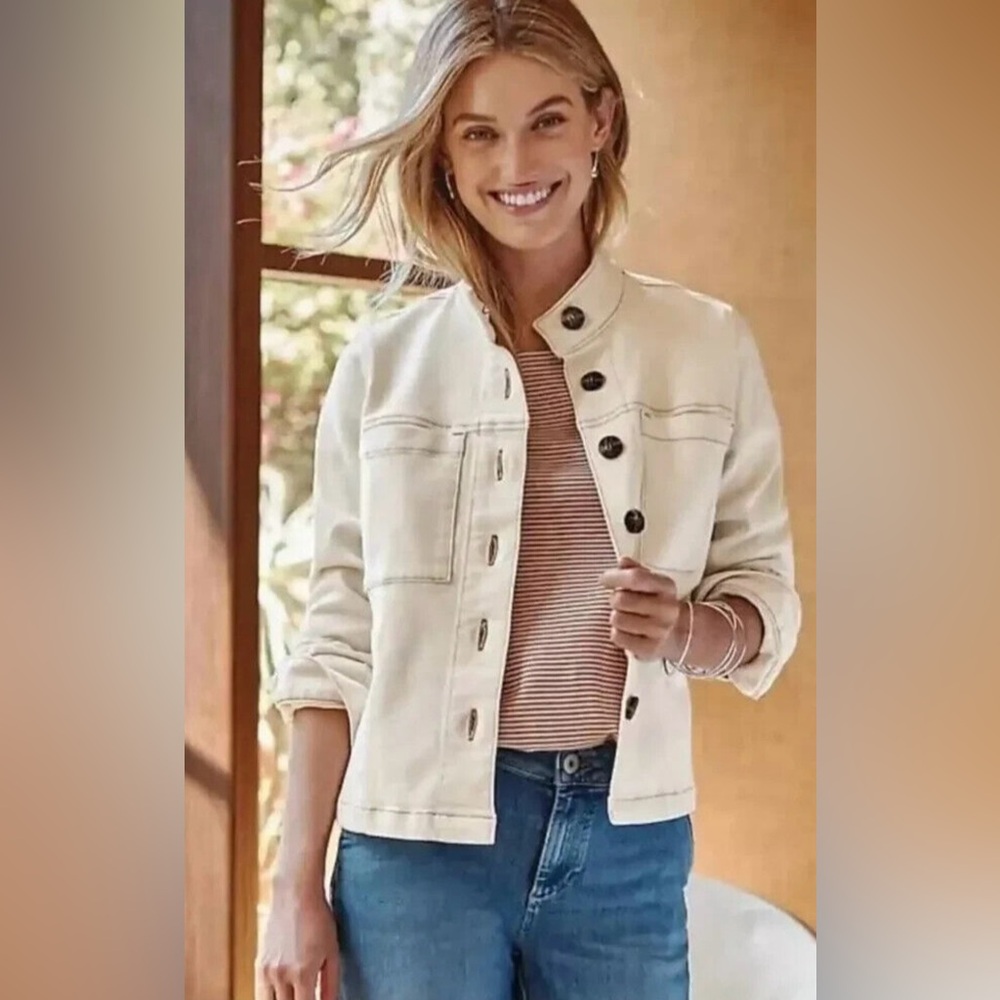 J.Jill Modern Utility Jacket in Natural
